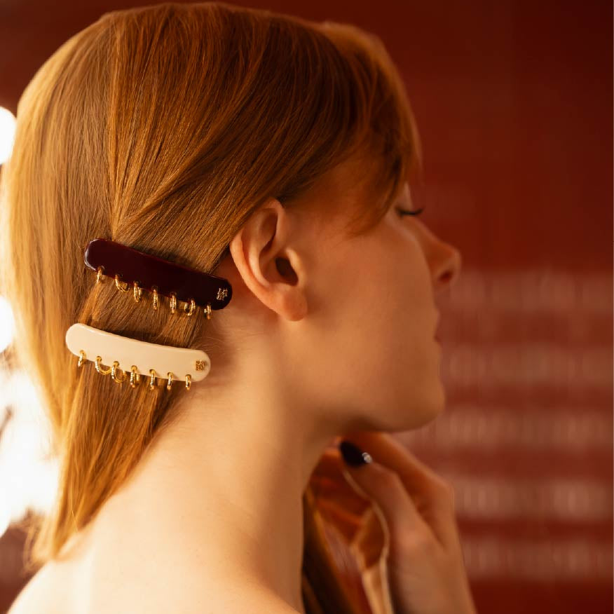 PIERCING CLIP S バレッタ(ダークワイン)