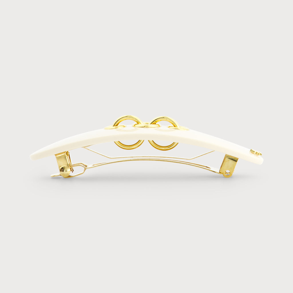 EYELETS CLIP バレッタ(アイボリー)