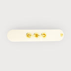 EYELETS THIN CLIP バレッタ(アイボリー)