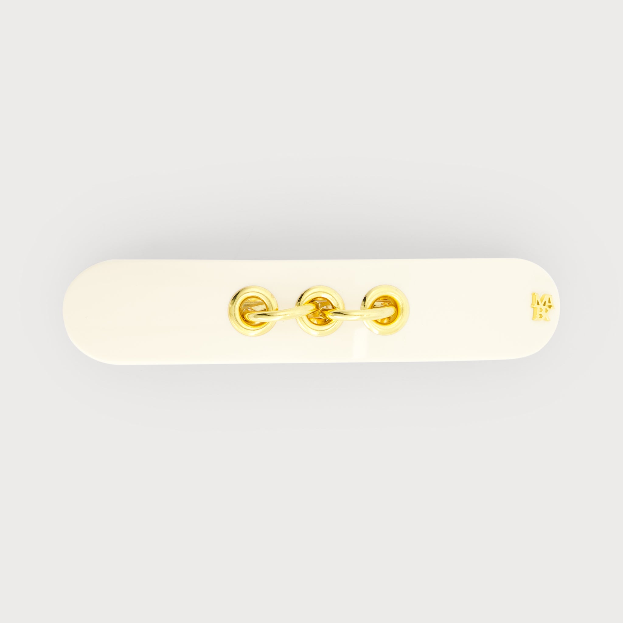 EYELETS THIN CLIP バレッタ(アイボリー)