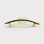 EYELETS THIN CLIP バレッタ(ブラック)