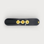 EYELETS THIN CLIP バレッタ(ブラック)