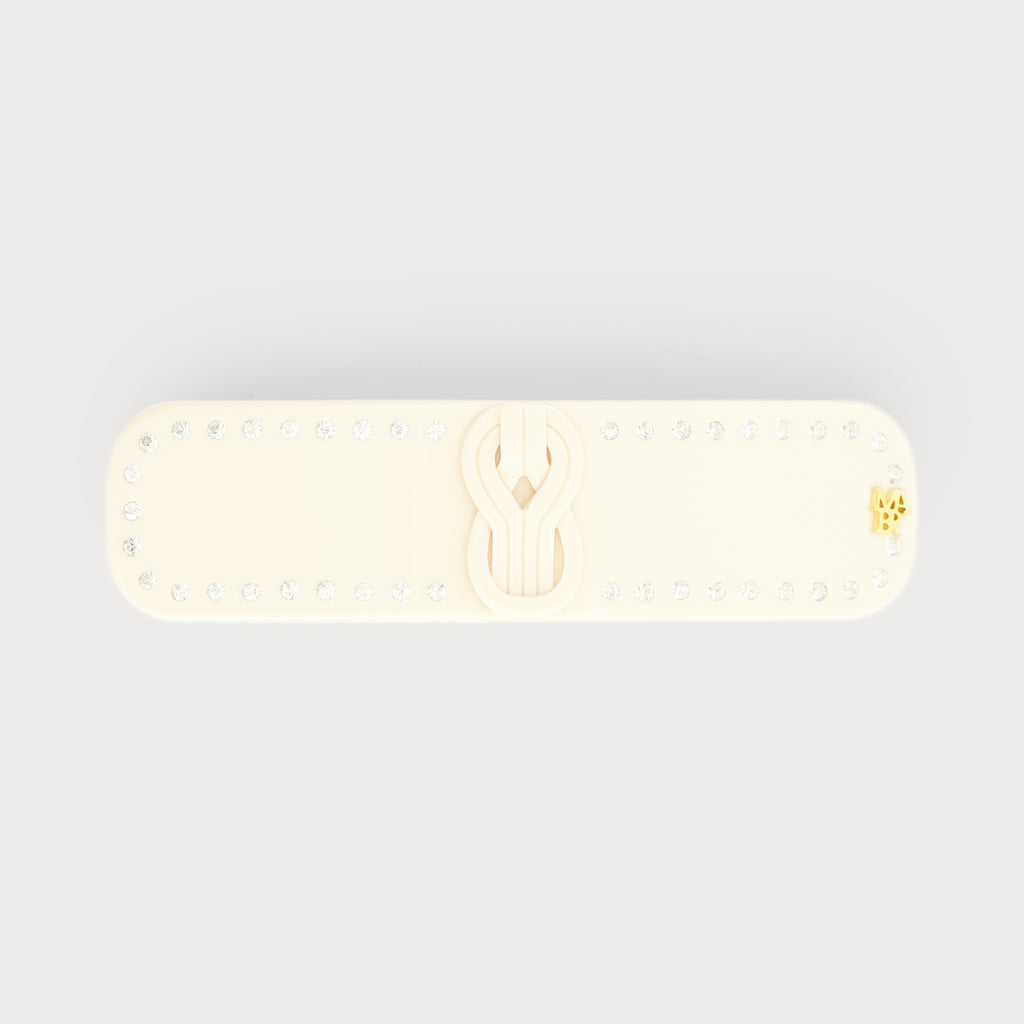 KNOT THIN CLIP バレッタ(アイボリー)