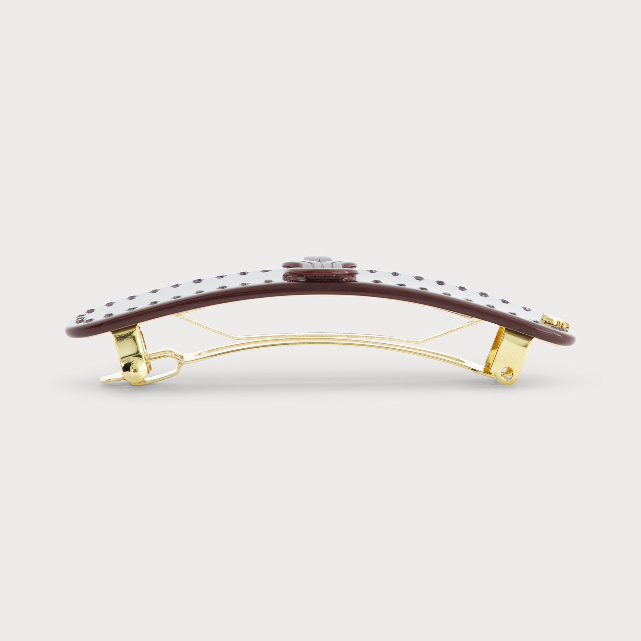 KNOT THIN CLIP バレッタ(ダークワイン)