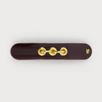 EYELETS THIN CLIP バレッタ(ダークワイン)